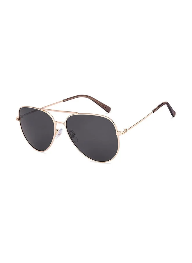 جون جاكوبس John Jacobs | Gold - Grey | Full Rim Aviator Stylish & Premium Sunglasses | Polarized and 100% UV Protected | Men & Women | Medium | JJ S70012