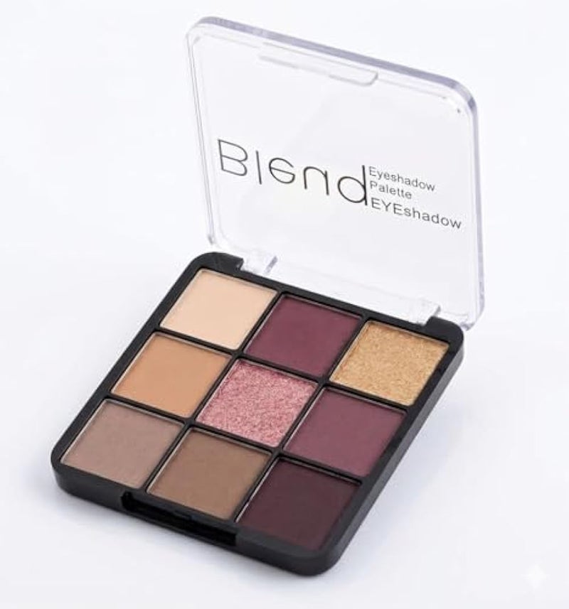 EYESHADOW Colors Colorful Eyeshadow Palette Makeup Nude Matte Shimmer Eye Shadow Powder Palette,Naturing-Looking Long Lasting Waterproof (9COLOR) - Image 5