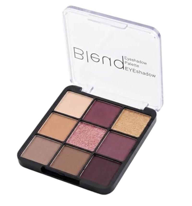 EYESHADOW Colors Colorful Eyeshadow Palette Makeup Nude Matte Shimmer Eye Shadow Powder Palette,Naturing-Looking Long Lasting Waterproof (9COLOR) - Image 1