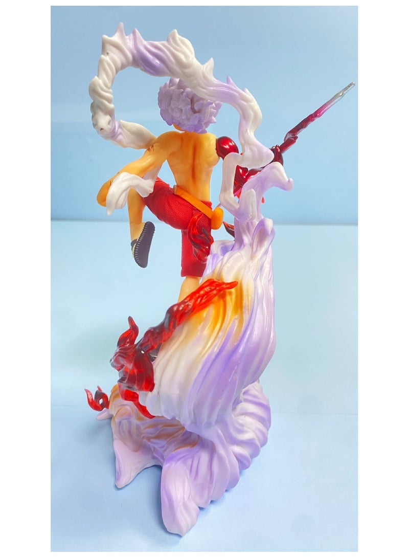 One Piece is the straw hat group series, the third model, the ghost island version of Nika Luffy, animation model ornament, figure gift for fans and friends, home decoration (31 cm)  - Image 3