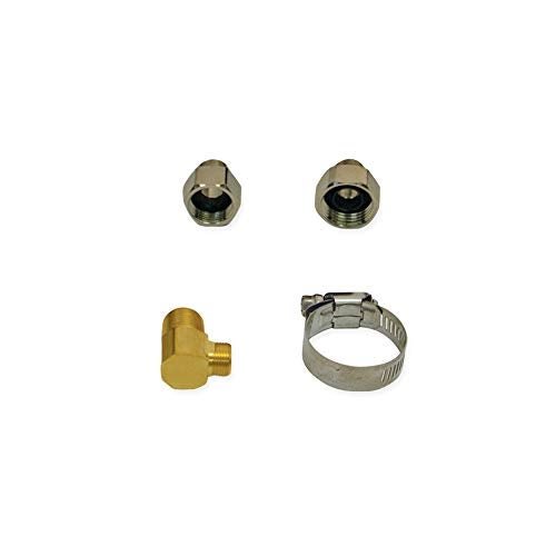 Eastman Dishwasher Installation Kit with Large Port, 1/2 Inch Compression, 3/8 Inch MIP Elbow, 1/2 Inch FIP Valve Adapter, 10 Foot Braided Stainless Steel Dishwasher Connectors, 69006 - Image 3