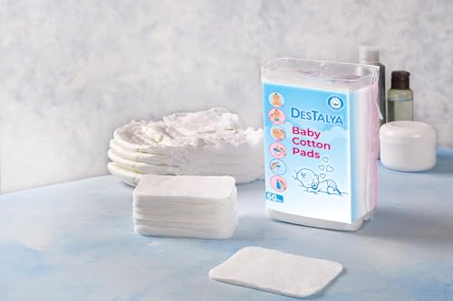DESTALYA Baby Cotton Pads for Diaper Change by Destalya | 360 Count | Soft Large | Sensitive Skin | Lint-Free |100% Cotton Squares (Maxi Pads 360) - Image 3