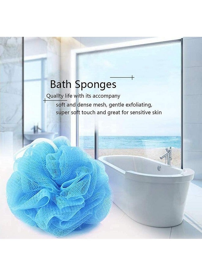 TRIVESH Sponge Body Scrubber Bathing Body Wash Puff Loofah for Men Women Baby Kids Loofah Sponge Pouf Body Scrubber Soft Round Bath Sponge Loofah Scrub Multicolour (Pack of 2 Pcs)) - Image 4