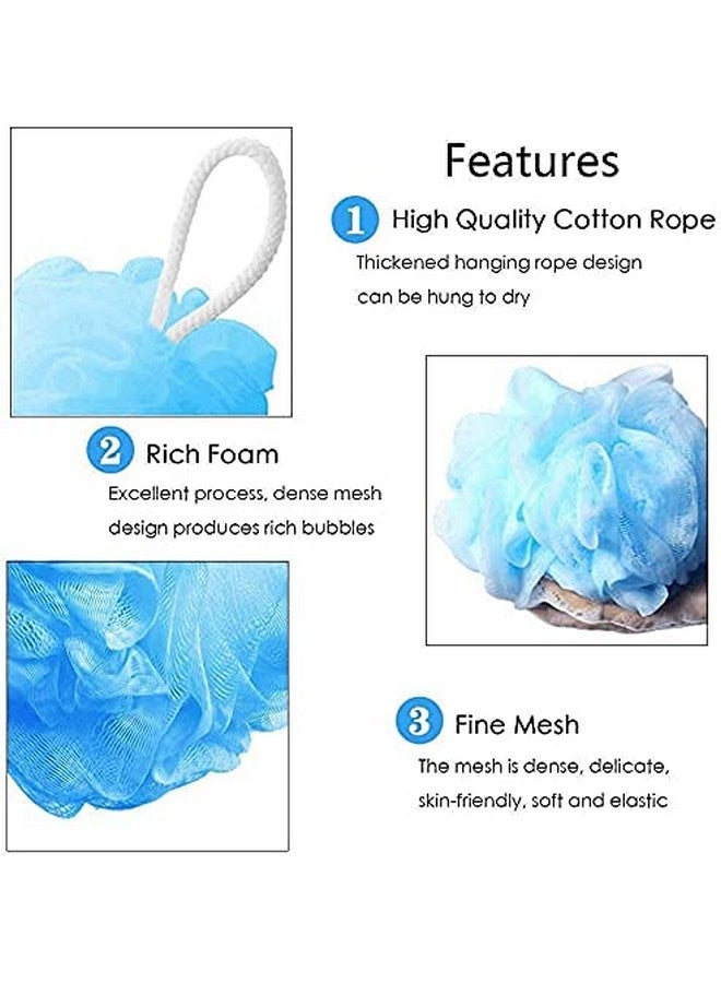 TRIVESH Sponge Body Scrubber Bathing Body Wash Puff Loofah for Men Women Baby Kids Loofah Sponge Pouf Body Scrubber Soft Round Bath Sponge Loofah Scrub Multicolour (Pack of 2 Pcs)) - Image 5