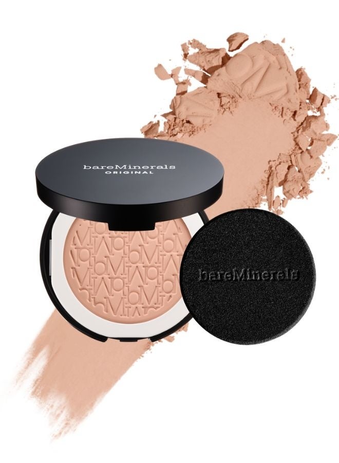 كريم أساس بودرة مضغوطة أصلي من bareMinerals، لون بيج ذهبي مع عامل حماية من الشمس SPF 15-13 | بودرة أساس خفيفة الوزن قابلة للبناء، خالية من التلك، 9 غرام - Image 1