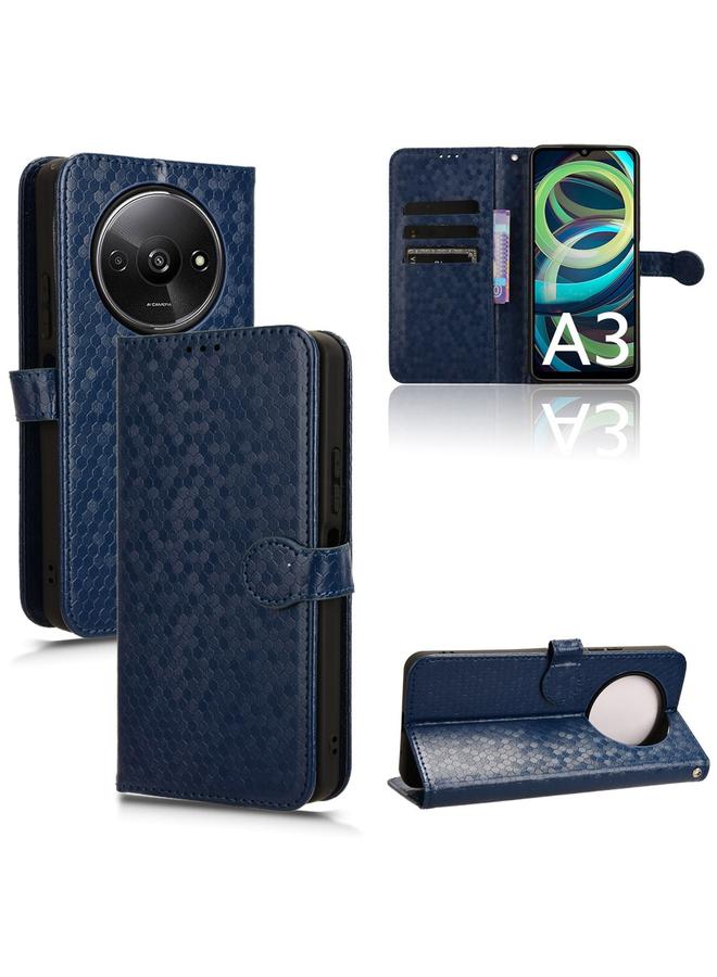 The Bros Case For Xiaomi Redmi A3 Honeycomb Dot Texture Leather Phone Case