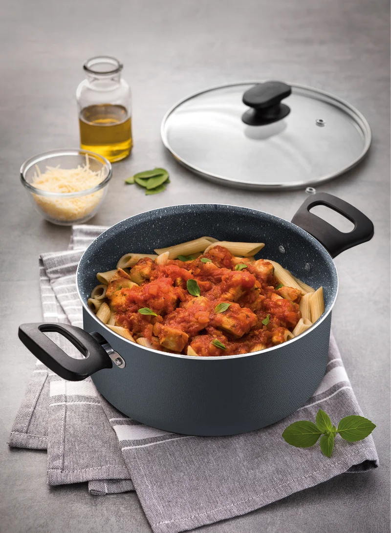 TRAMONTINA Tramontina 7 Pieces Blue Aluminum Cookware Set with Interior and Exterior Starflon Max Nonstick Coating