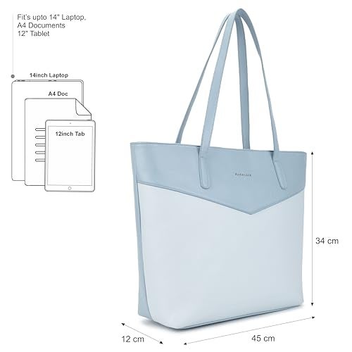 Fastrack Casual Laptop Tote Bag for Girls, Large Size with a Zipper Closure and Padded Laptop Compartment, Compatible with Laptops up to 15 inches, Double Handle Type - Image 4