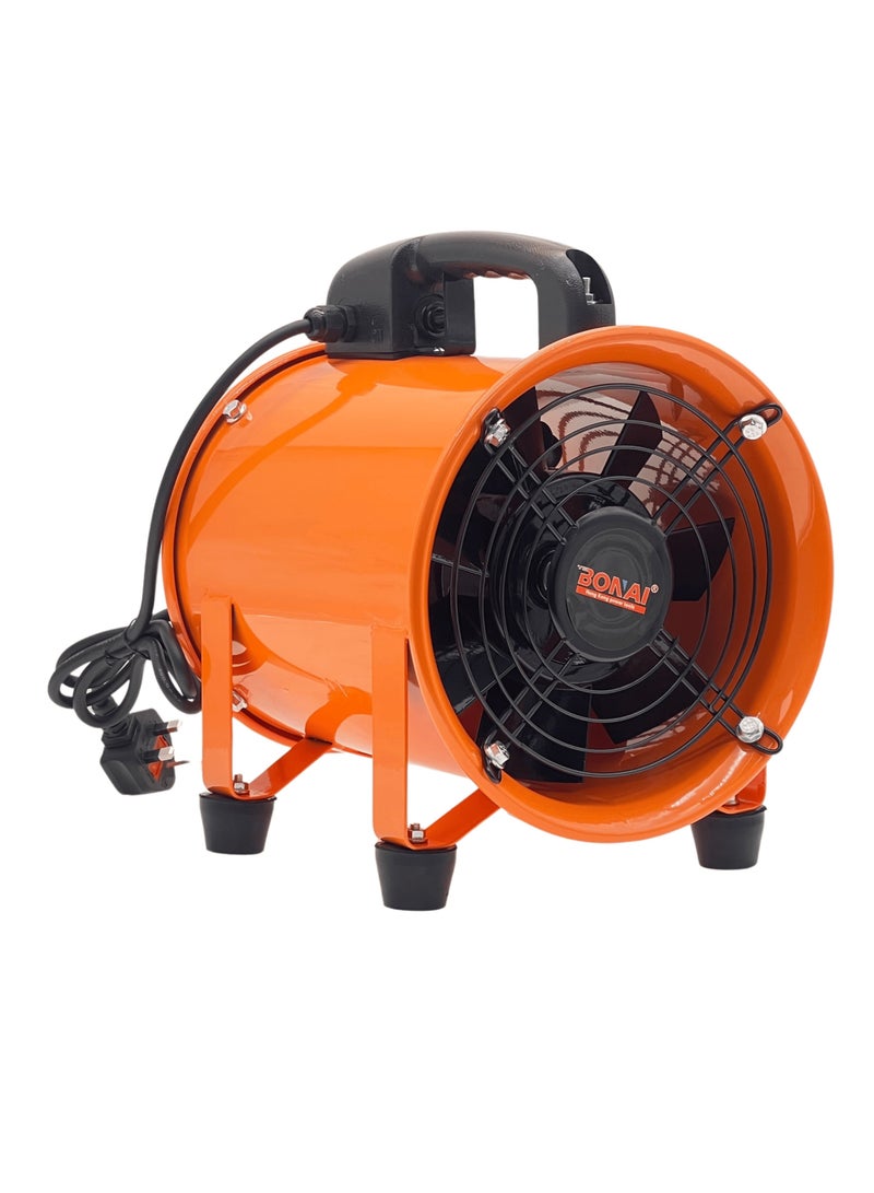 بوناي مروحة شفط صناعية BONAI مقاس 8 بوصات – منفاخ محوري عالي السرعة ومحمول بمقبض، 2900 دورة/دقيقة، بقوة 150-200 واط، مروحة لتدوير الهواء للمستودعات والمصانع والأقبية - Image 2