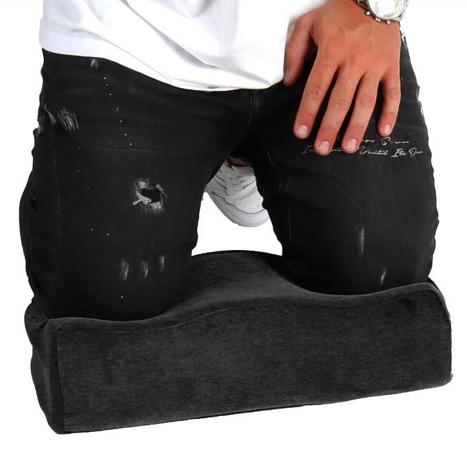 KNEELING PAD COMFORT MEMORY FOAM EXTRA THICK KNEE CUSHION FLOOR SITTING FOR WORK MECHANICS CONSTRUCTION GARDENING YOGA BATH KNEELER FOR BABY BATH PROVIDE SUPPORT FOR KNEES ELEVATION BLACK