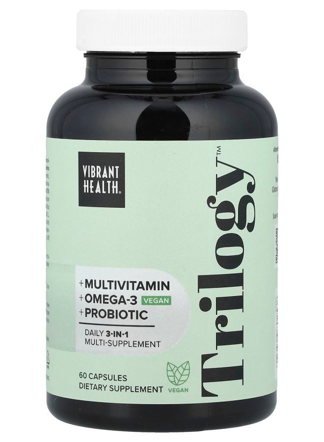 Vibrant Health Trilogy™ Daily 3-in-1 Multi-Supplement Vegan 60 Capsules - Image 1