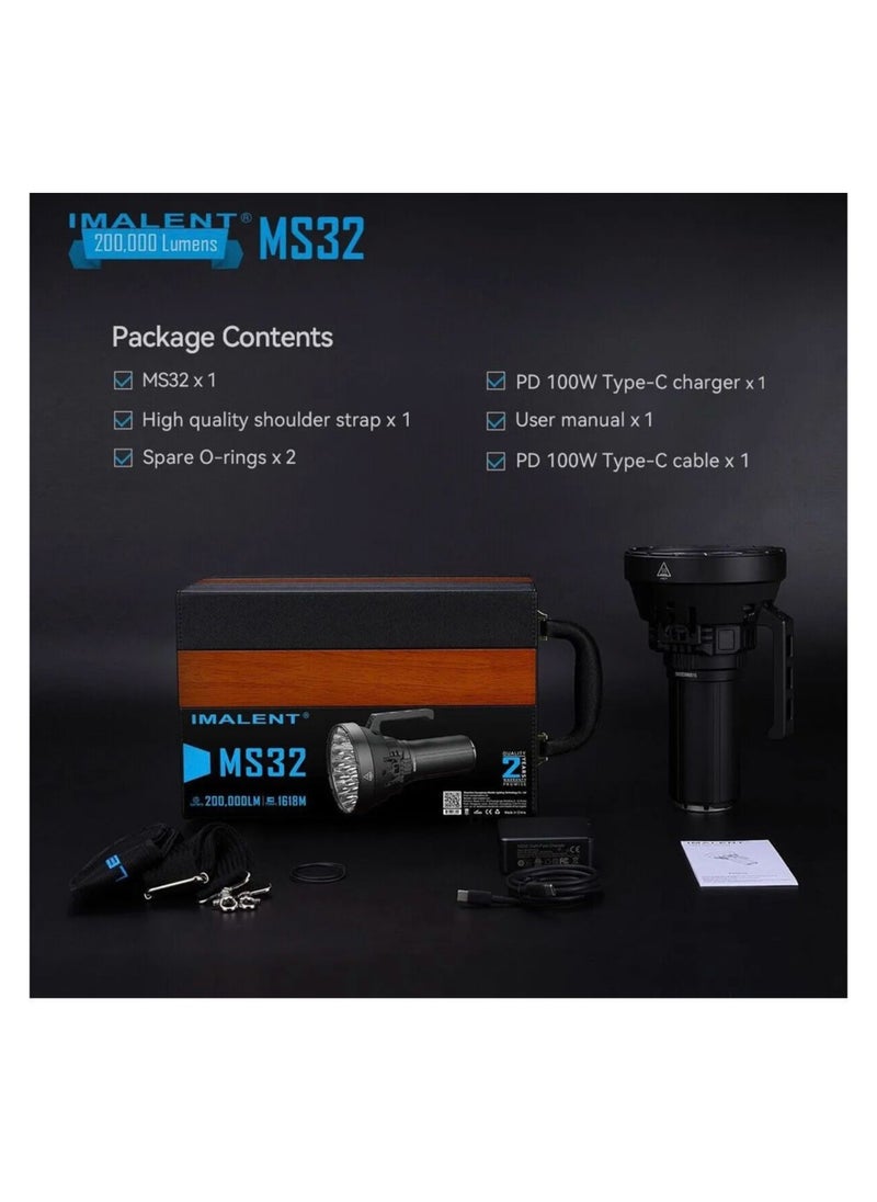 IMALENT - IMALENT MS32 The World's Most Powerful Lamp 2024, 200,000 Lumens Military Flashlight - Image 1