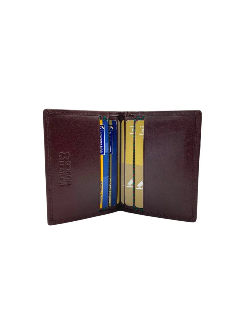 LAVERI LEATHER Compact Bi-Fold Cards & Cash Wallet # 4321-EL - Image 1