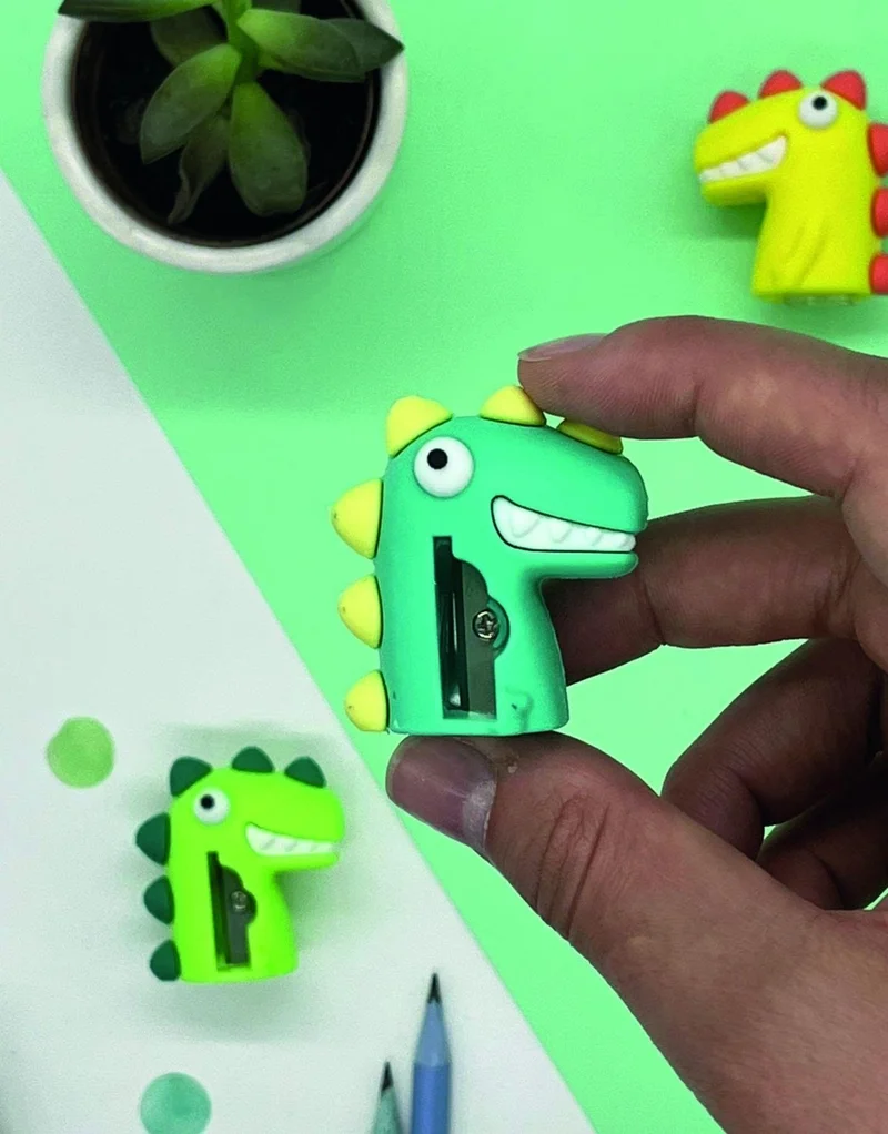 Kağıt Gemi Dükkan Green Dinosaur Sharpener