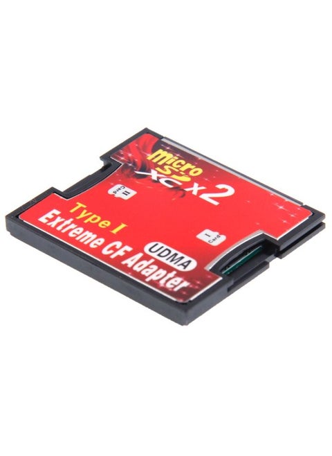 2-Socket Micro SD to CF Compact Flash Memory Card Adapter