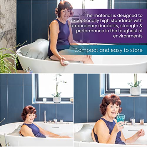 Mangar Portable Bath Lift Cushion for Adults - FSA/HSA Eligible, Comfortable, Relaxation, Lightweight, Bath Tub Seat Lift, Inflatable Cushion Lift, Fully Waterproof | 330 lbs Weight Capacity - Image 5