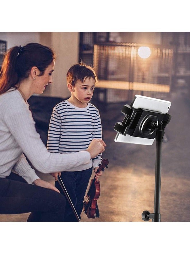 Tablet Tripod Stand Holder Adjustable Height Foldable Phone Holder Floor Tablet Cradle Bracket for 4.7-12.9 Inch iPhone 15 Pro Samsung Tab iPad Mini Galaxy - Image 2