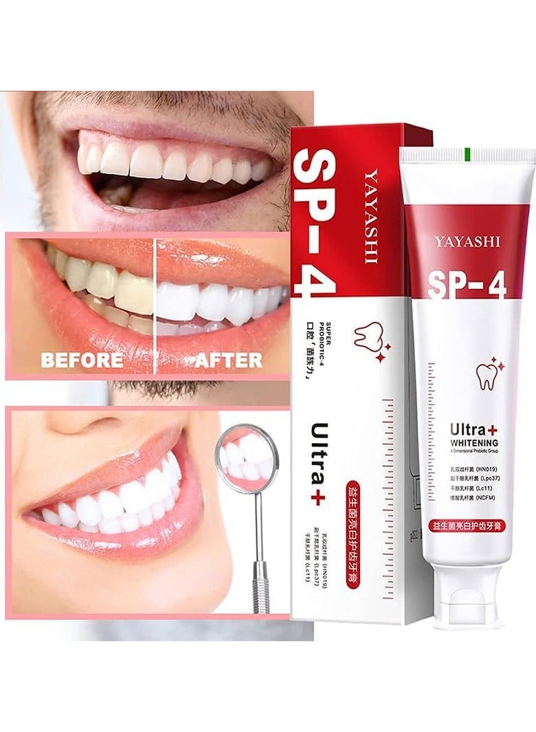 EELHOE معجون أسنان Sp4 Fresh Breath، Sp 4 معجون أسنان مبيض، SP-4 معجون أسنان مبيض، Sp-4 معجون أسنان بروبيوتيك للتبييض، معجون أسنان بروبيوتيك لإزالة البقع، معجون أسنان نفس منعش - Image 4