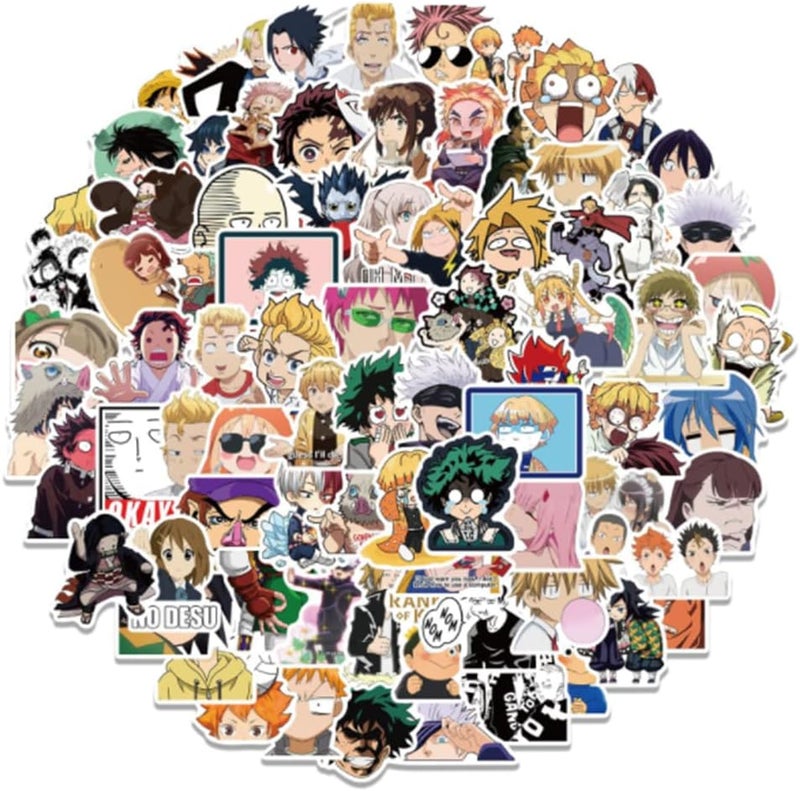 Inder 300Pcs INDER Anime Stickers Pack, Mixed Anime Vinyl Stickers for Kids-Adults,Waterproof,Colourful Stickers for Water Bottle,Hydro Flask,Laptop,Pc,Skateboard,Luggage,Phone,Cup Etc (300P Mixed Anime) - Image 4