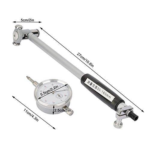 Hilitand Dial Bore Gauge Set Range 50-160mm 1.96-6.3 Inch Diameter Indicator Measuring Engine Cylinder Tool Kit with Case - Image 3