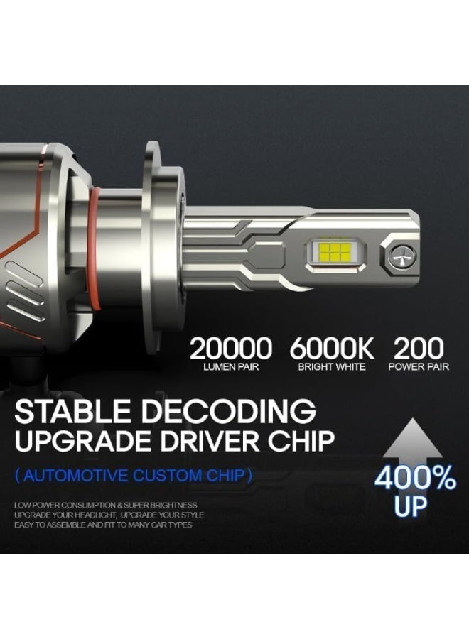 Conpex LED Headlight Bulbs, Conversion Kit, Fleetworthy Series, 100W High Power, 20000 LUMEN/ 6000K, BRIGHT WHITE - Image 3