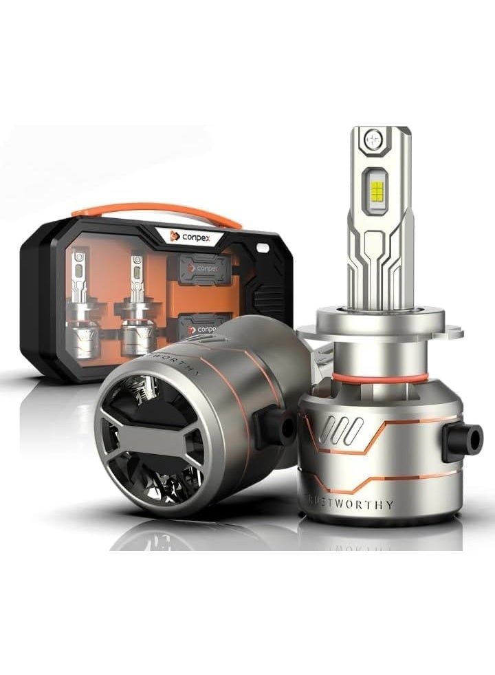 Conpex LED Headlight Bulbs, Conversion Kit, Fleetworthy Series, 100W High Power, 20000 LUMEN/ 6000K, BRIGHT WHITE - Image 1