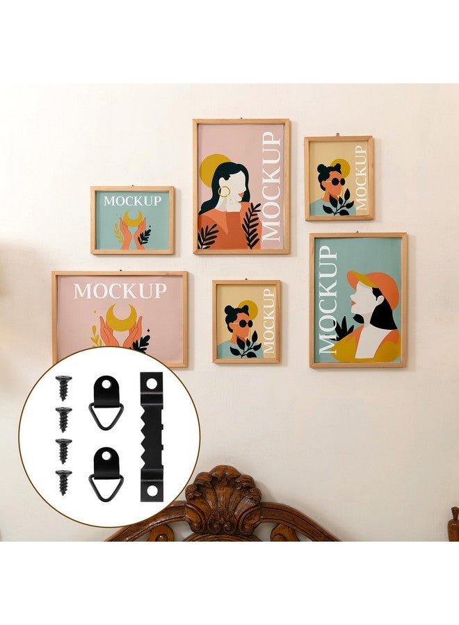MAKABEE MAKABEE 251 Pcs Photo Frame Hanging Kit, Including 50 Pcs Sawtooth Picture Frame Hanging, 50 Pcs Triangle Ring Hanger, 150 Pcs Screws,1 Pcs Screwdriver for Hanging Pictures Photos Drawing  - Image 4