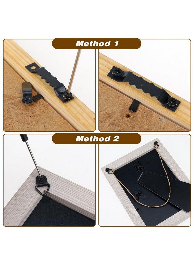 MAKABEE MAKABEE 251 Pcs Photo Frame Hanging Kit, Including 50 Pcs Sawtooth Picture Frame Hanging, 50 Pcs Triangle Ring Hanger, 150 Pcs Screws,1 Pcs Screwdriver for Hanging Pictures Photos Drawing  - Image 5
