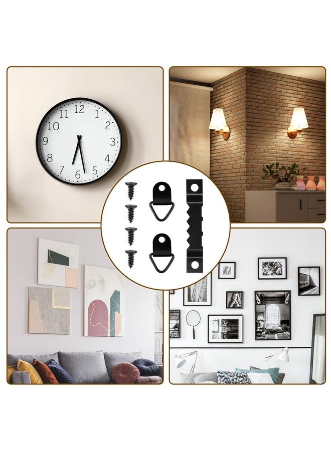 MAKABEE MAKABEE 251 Pcs Photo Frame Hanging Kit, Including 50 Pcs Sawtooth Picture Frame Hanging, 50 Pcs Triangle Ring Hanger, 150 Pcs Screws,1 Pcs Screwdriver for Hanging Pictures Photos Drawing  - Image 2