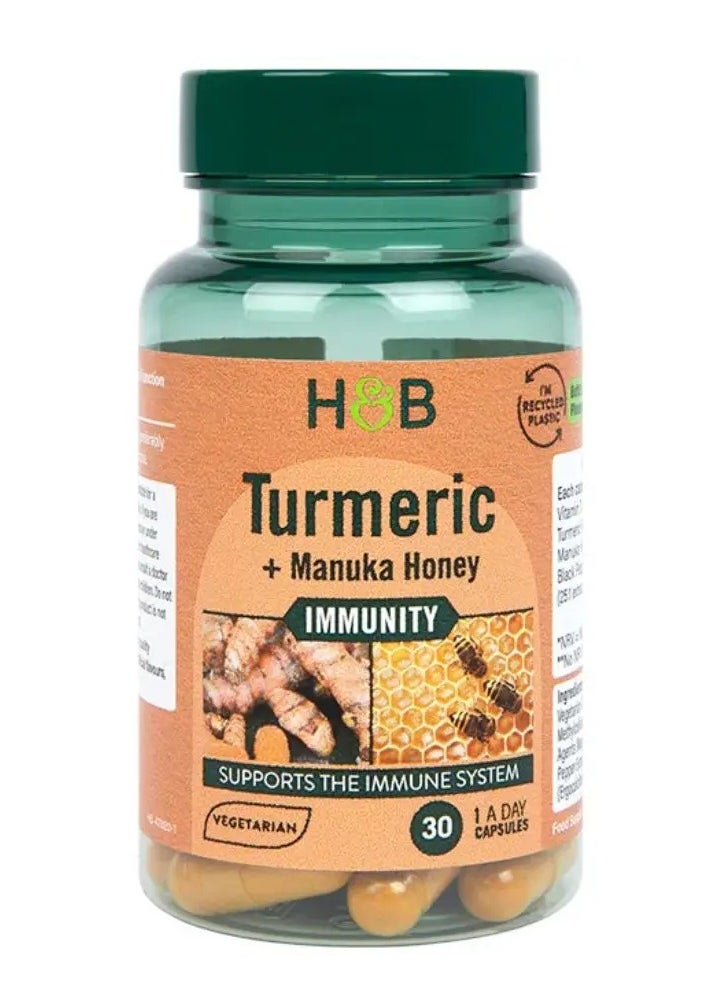 H&B H&B Turmeric + Manuka Honey Capsules For Immunity Support, Pack of 30's 
