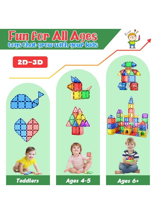 Coodoo - Kids Toys Magnetic Tiles Starter Set Classroom Must Haves, Magnetic Blocks For Toddlers Magnet Building Toys Preschool Montessori Learning Games For 3+ Year Old Boys & Girls - Image 1