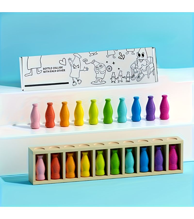 21 Colored Bottles Guessing Set With Storage Box For Logic And Memory Training Relaxation Entertainment - Image 1