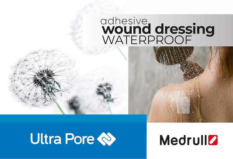 MEDRULL Ultra Pore Sterile Transparent Waterproof Adhesive Wound Dressing 75 Pieces, 10cm Length x 9cm Width - Image 5
