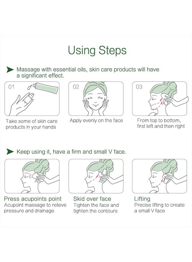 FUANKANG Gua Sha Facial Tools Stone Massage GuaSha Tool for Face (Green) - Image 4