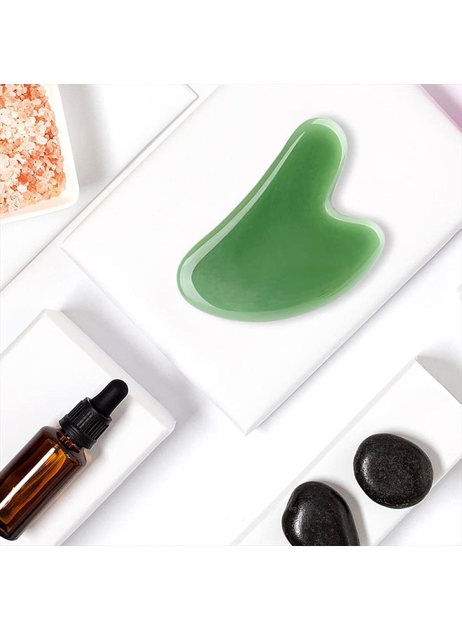 FUANKANG Gua Sha Facial Tools Stone Massage GuaSha Tool for Face (Green) - Image 5
