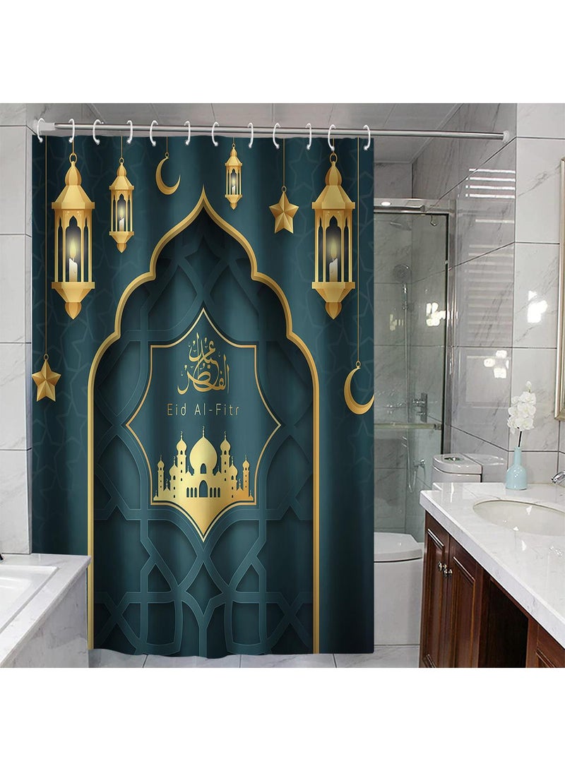 general Eid Al-Fitr Shower Curtains Home Furnishings Bathrooms Dry And Wet Separation Partitions Shower Curtains Waterproof Shower Curtains - Image 5