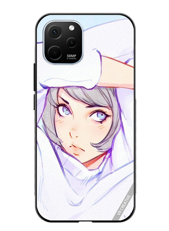 VR CREATIVE Protective Case Cover For Huawei Enjoy 50z Girl Hands Pose Design Multicolour - Image 1