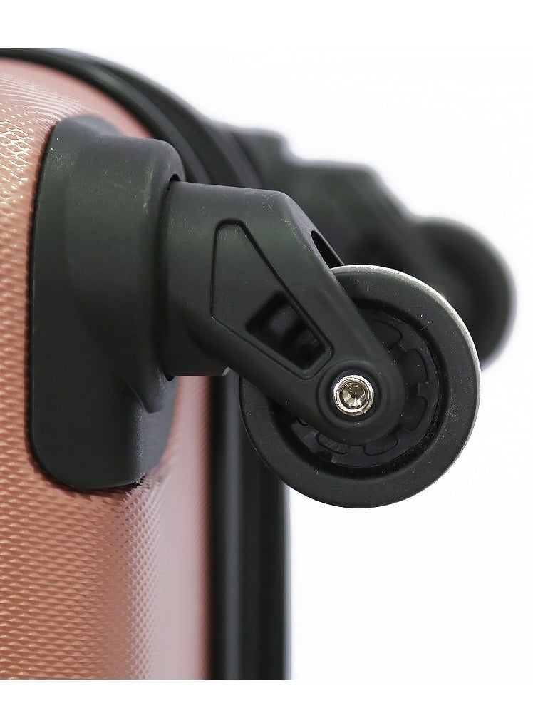 iPack 2-piece set hardside trolley set -24ich-20inch+12 inch Shoulder Bag-rose-gold - Image 4