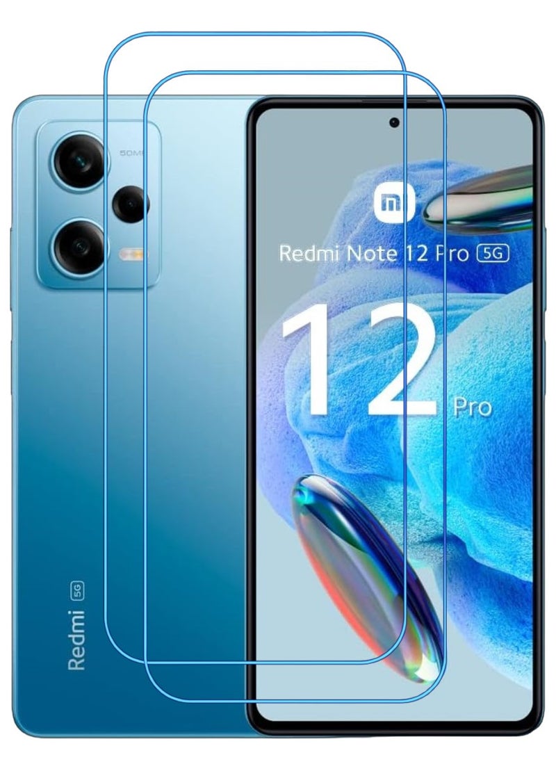 ACLIX 2 Pieces Antistatic ESD Dustproof Premium Quality High Definition Clear Tempered Glass Screen Protector Designed For Xiaomi Redmi Note 12  Pro - Image 1