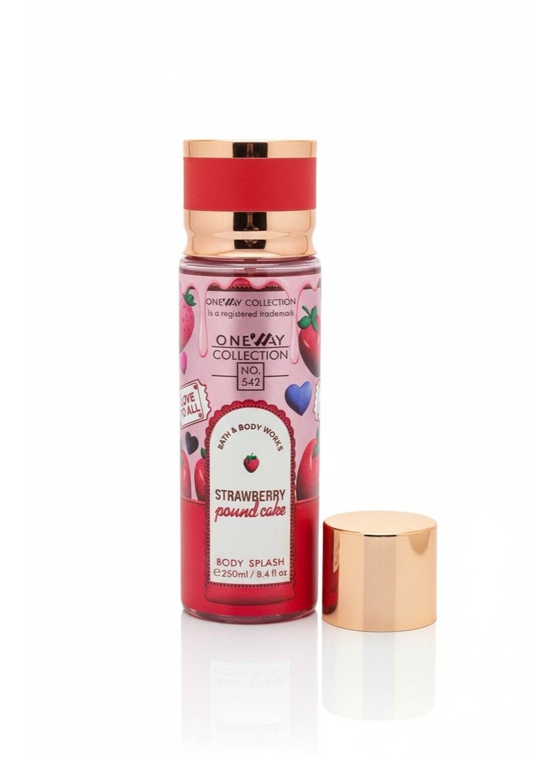 ONEWAY One Way Collection – Strawberry Pound Cake Body Splash – 250ml - Image 1