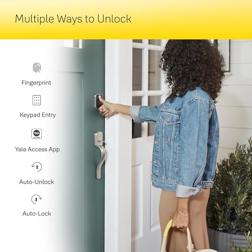 Yale Security Assure Lock 2 Touch Deadbolt, Black Suede Keyed Smart Entry Door Lock with Wi-Fi Connected Keypad and Fingerprint Scanner for Code Entry and Remote Access, YRD410-F-WF1-BSP - Image 5