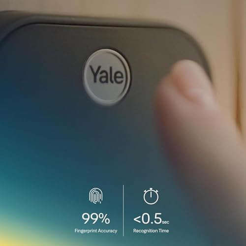 Yale Security Assure Lock 2 Touch Deadbolt, Black Suede Keyed Smart Entry Door Lock with Wi-Fi Connected Keypad and Fingerprint Scanner for Code Entry and Remote Access, YRD410-F-WF1-BSP - Image 3