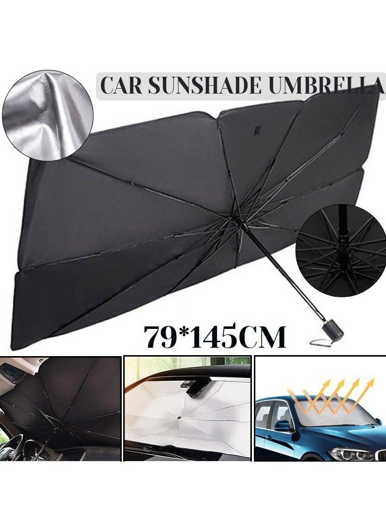 الذاكرة السريعة مظلة شمسية قابلة للطي لزجاج السيارة الأمامي - Image 2