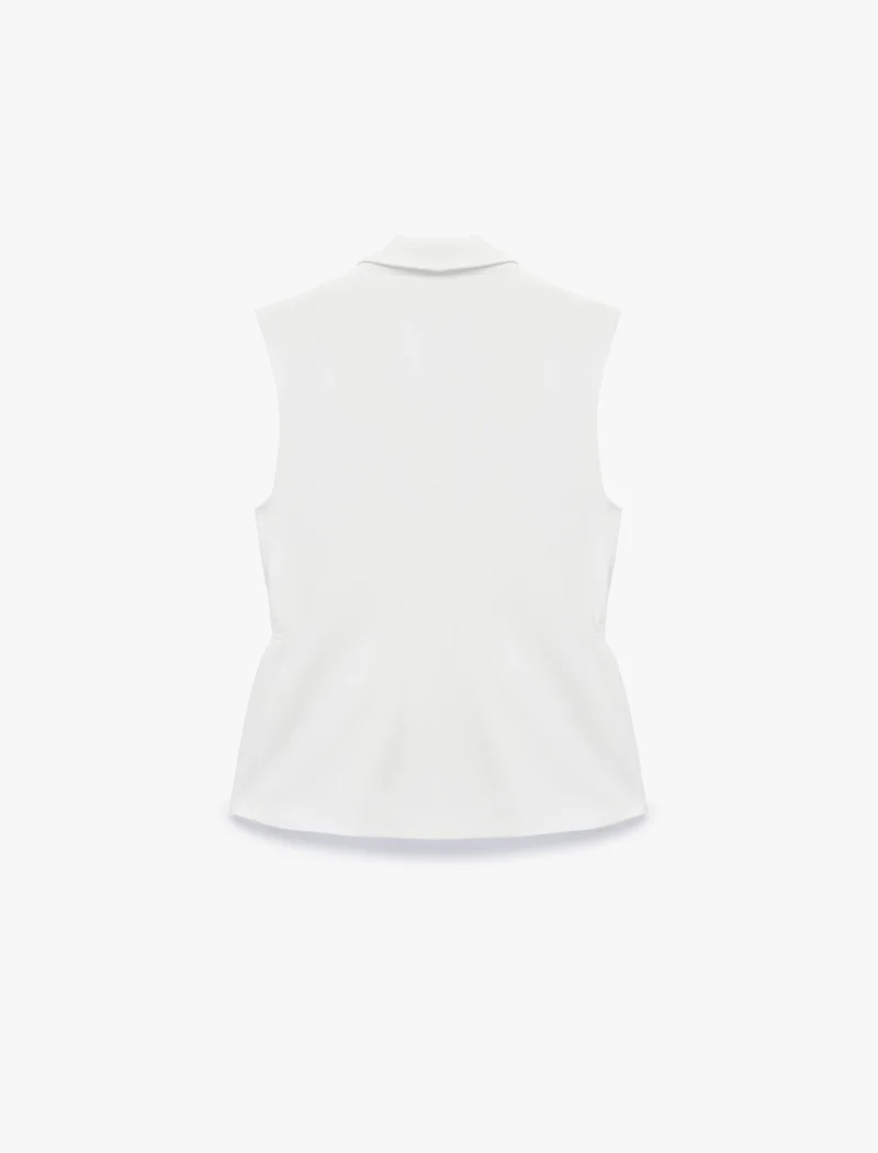 كوتون Button-Down Peplum Vest