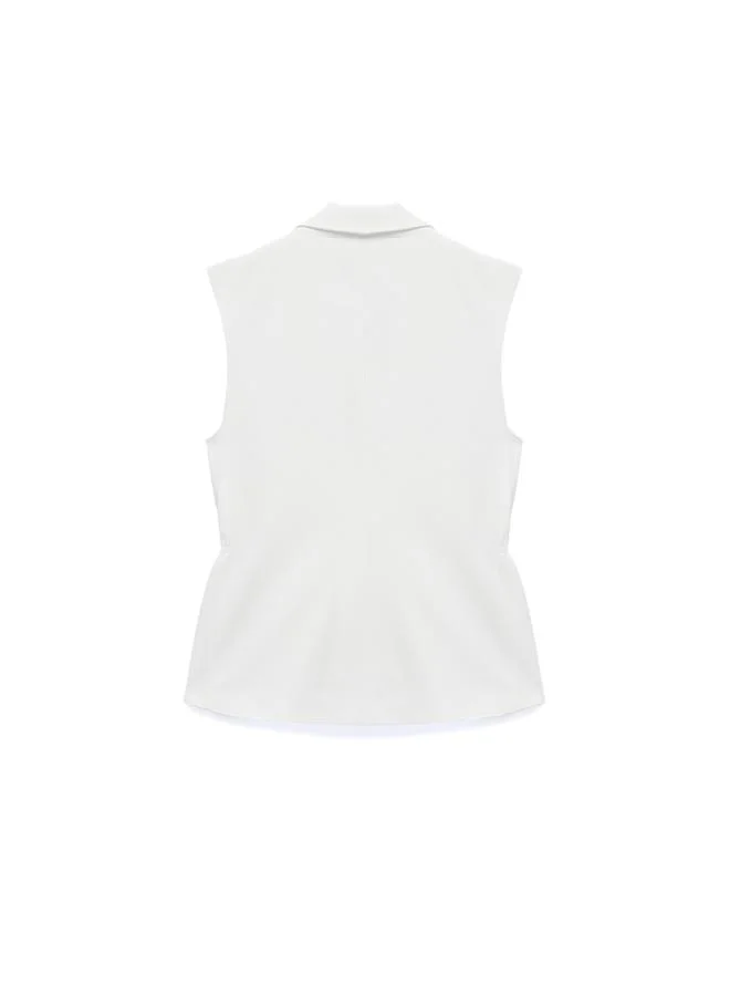 Koton  Button-Down Peplum Vest for Women | Best Price UAE