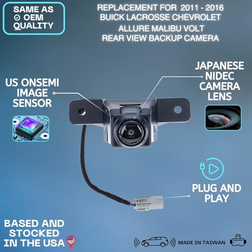 AMAJY Backup Camera Replaces for 2011-2016 Buick Lacrosse Chevrolet Allure Malibu Volt OE Part # 22883286 20860481 22923842 - Image 2