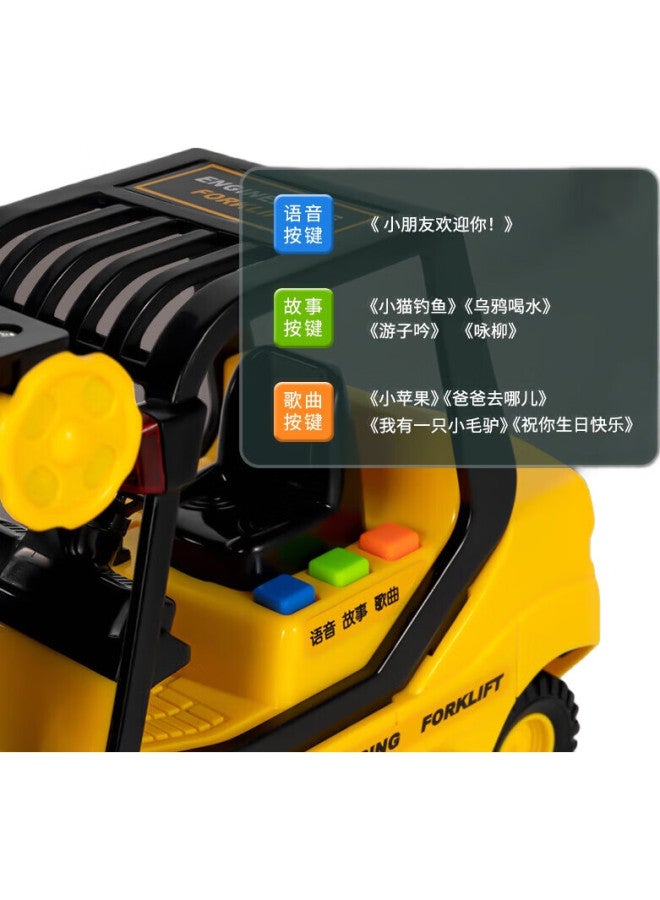 Xst Adjustable Forklift Toy, Children'S Realistic Engineering Vehicle, Loading And Unloading Cargo, Inertia-Powered Transport Truck, Birthday Gift For Boys - Image 2