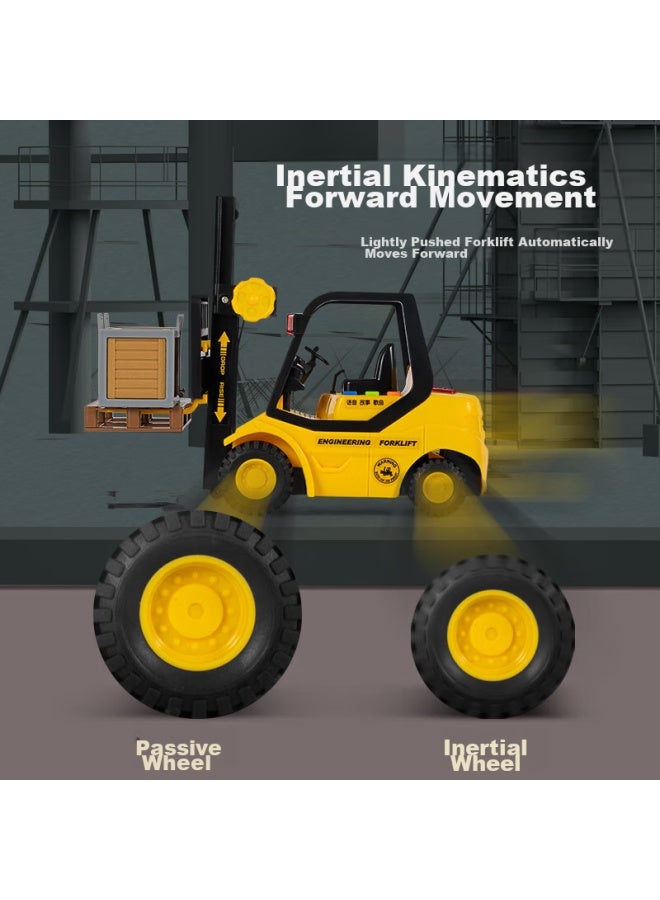 Xst Adjustable Forklift Toy, Children's Realistic Engineering Vehicle, Loading And Unloading Cargo, Inertia-powered Transport Truck, Birthday Gift For Boys - Image 3