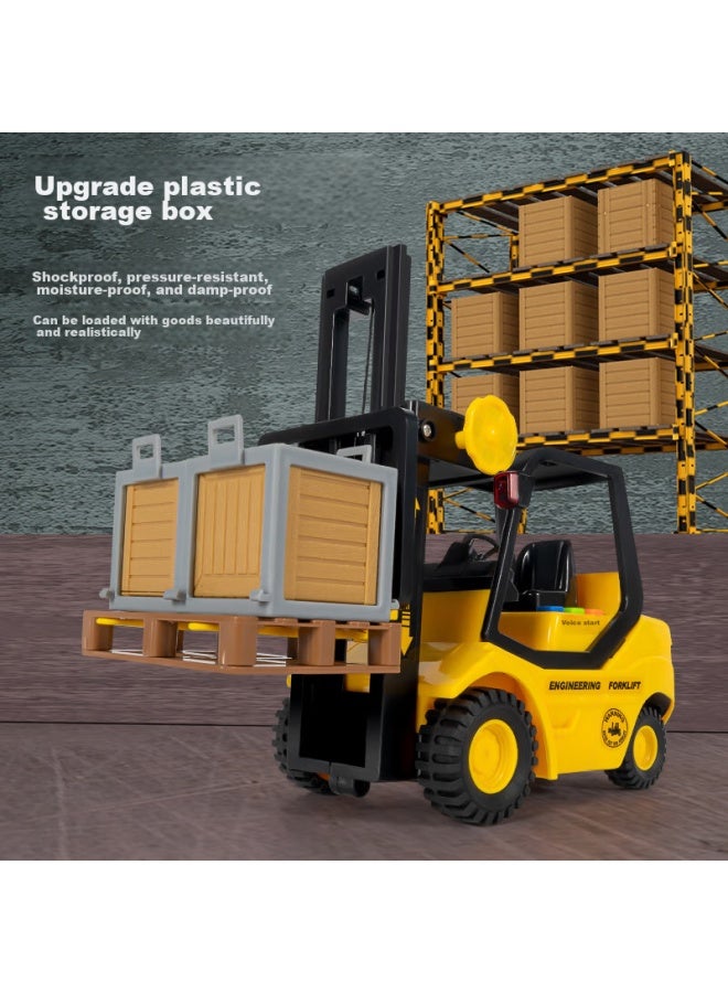 Xst Adjustable Forklift Toy, Children's Realistic Engineering Vehicle, Loading And Unloading Cargo, Inertia-powered Transport Truck, Birthday Gift For Boys - Image 5