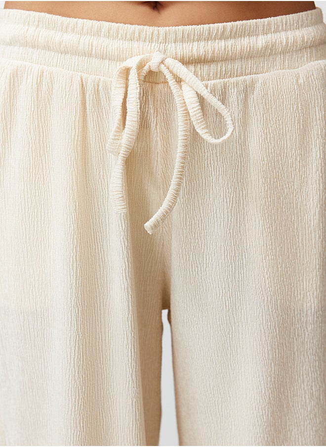trendyol - Premium Stone Wide Leg Pants Flexible Knitted TWOSS24PL00054 - Image 1